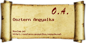 Osztern Angyalka névjegykártya